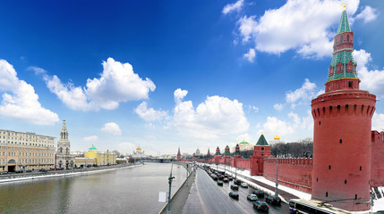 Fototapeta premium View of the Kremlin Embankment.Moscow