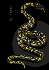 snake celebrating christmas