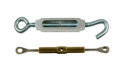 two turnbuckles on a white background