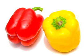 Red and yellow peppers