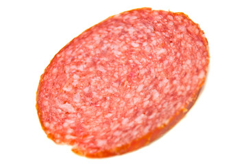single slice of cervelat on white