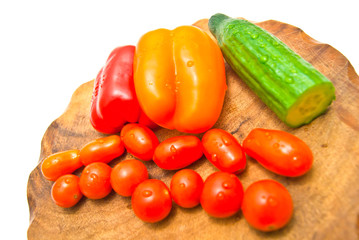 many vegetables on a cutting board