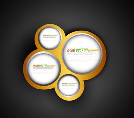 new shiny colorful golden circle vector