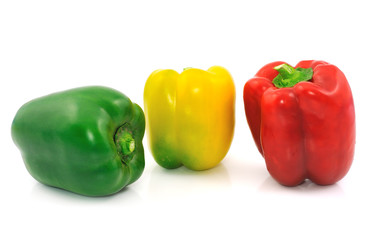 sweet pepper isolated on white background