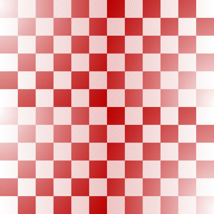 Seamless red-white checkered pattern