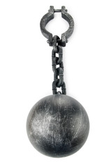 Metal shackles isolated on the white