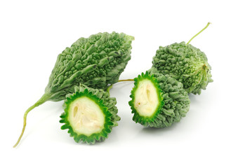 Bitter melon isolated on white background