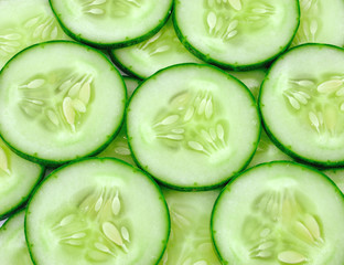 sliced cucumber