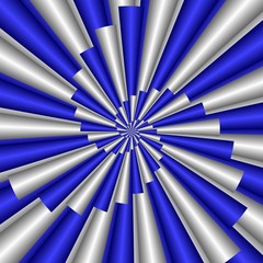Spiral In Blue And Silver