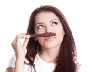 woman with a cigar