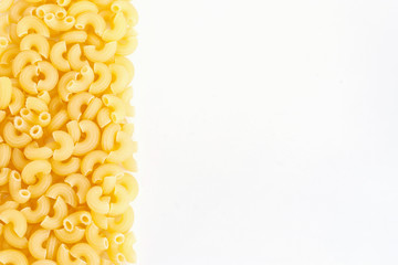 Macaroni pipe form with copy space