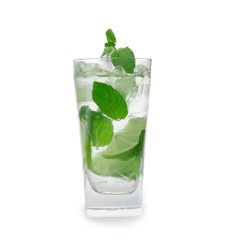 Mojito drink over white
