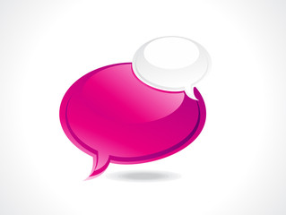 abstract glossy speech bubble