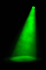 Single Angled Green Spotlight
