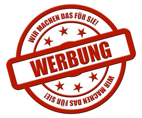 Sternen Stempel rot rel rt WMDFS WERBUNG