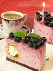 Birthday blueberry cake