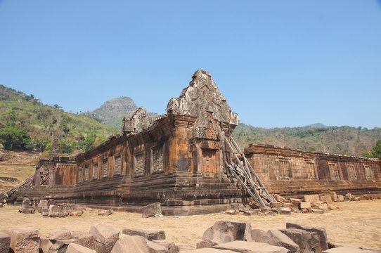 Wat Phu temple The ruined Khmer temple complex in southern Laos