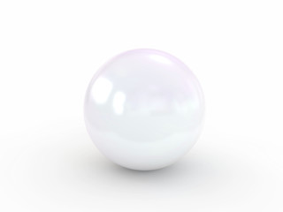 white pearl isolated on white