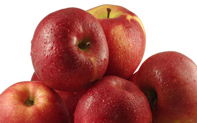 ripe, red apples