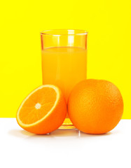Orange juice. Isolated on white background