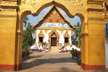 A buddhist temple in Pakse, Laos