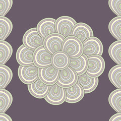 Vector seamless abstract background with shells