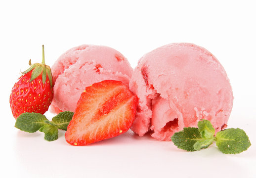 Isolated Strawberry Icecream