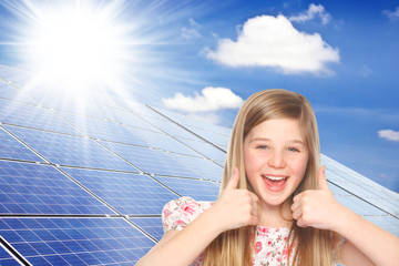 thumbs up for solar power