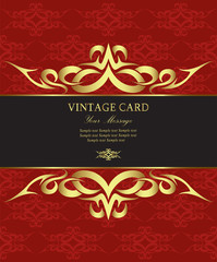 Luxury vintage card