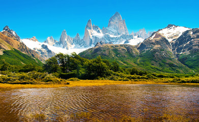 Naturlandschaft mit Fitz Roy in Argentinien, Südamerika