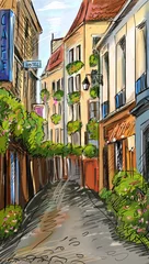 Gordijnen Parijs straat - illustratie © ZoomTeam