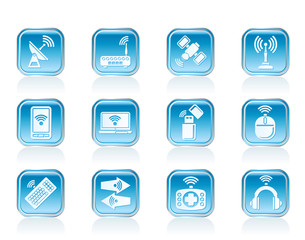 Wireless and communication technology icons