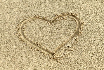 Heart in the sand