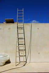 baustelle betonwand leiter I