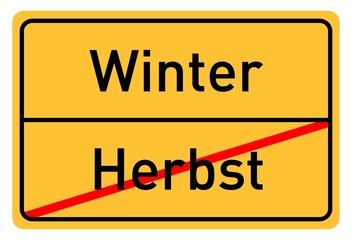 Obraz premium Jahreszeitenwechsel Herbst-Winter