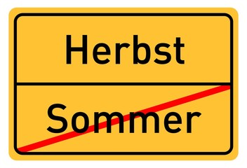 Obraz premium Jahreszeitenwechsel Sommer-Herbst
