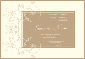 Wedding invitation or announcement