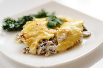 Delicious mushroom  with cheese