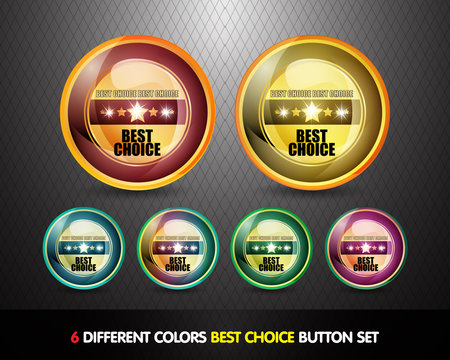 Colorful Best choice button set