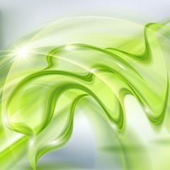 Abstract green waving background