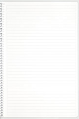 Spiral Bound Lined Notebook Page