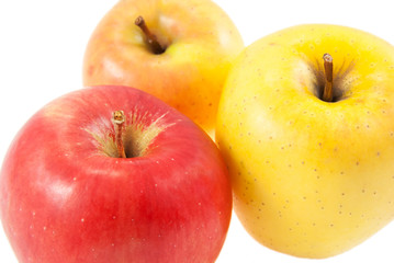 juicy apples isolated on white background