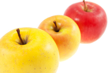 juicy apples isolated on white background