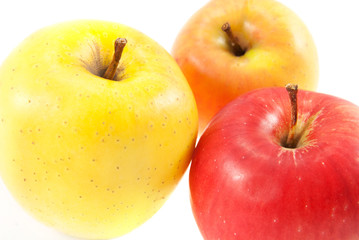 juicy apples isolated on white background