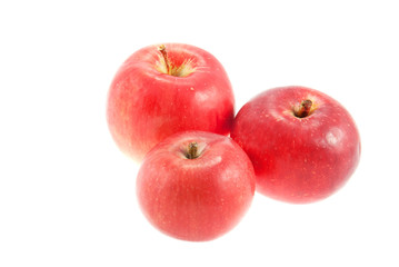 Fototapeta na wymiar red juicy apples isolated on white background