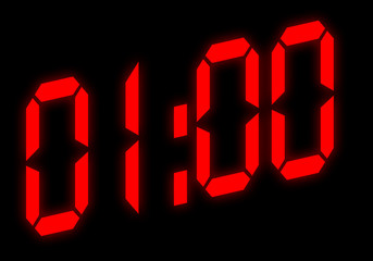 Digitalanzeige - 01:00