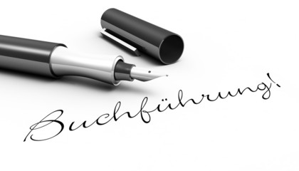 Fototapeta premium Buchführung! - Stift Konzept