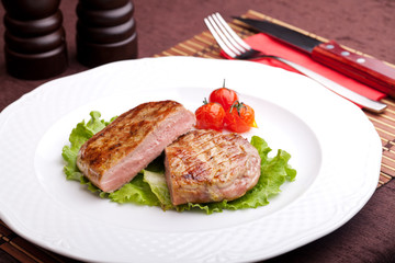 Grilled steak