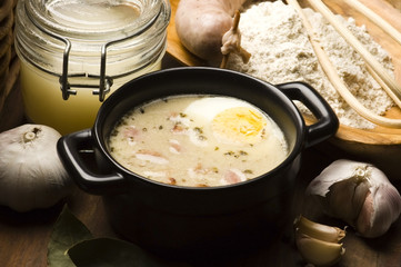 Sourdough, zur, zurek - component of a traditional Polish soup