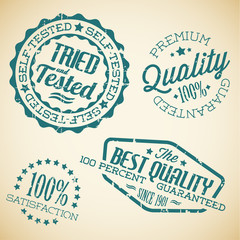 Vector retro vintage stamps